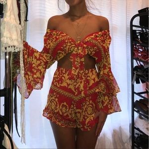 Red Two Piece Set Co ord